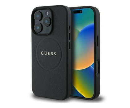 Etui / obudowa na smartfona Guess Grained Ring do iPhone 16 Pro czarny